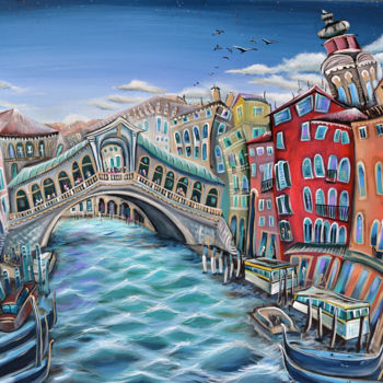 Peinture intitulée "Venice" par Luccho, Œuvre d'art originale, Acrylique