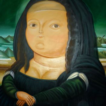 Painting titled "La Gorda  (homenaje…" by Luchetty, Original Artwork, Oil