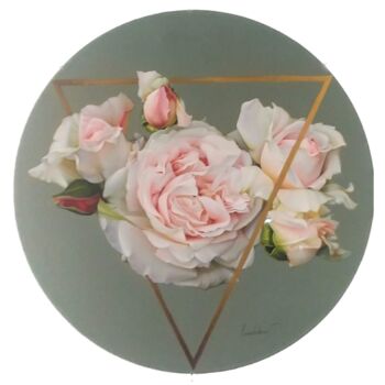 제목이 ""White Roses" In Th…"인 미술작품 Vasyl Luchkiv로, 원작, 기름