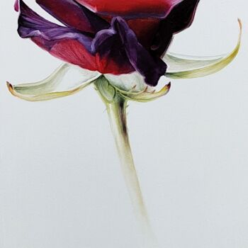 Pittura intitolato ""Rose of passion"" da Vasyl Luchkiv, Opera d'arte originale, Olio