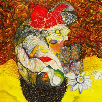 Картина под названием "Ovunque sei" - Lucia Teresa Tasca, Подлинное произведение искусства, Масло