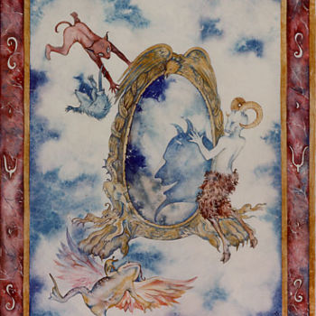 Pittura intitolato "La regina della neve" da Lucia Mazzoni, Opera d'arte originale, Altro