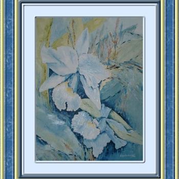 Painting titled "Orchidee, per Rosita" by Lucia Contarino, Original Artwork