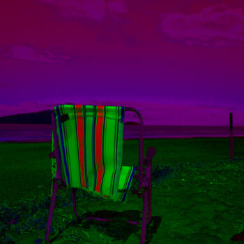 Photography titled "Psychedelic Beach" by Luciana Lancaster, Original Artwork, Manipulated Photography