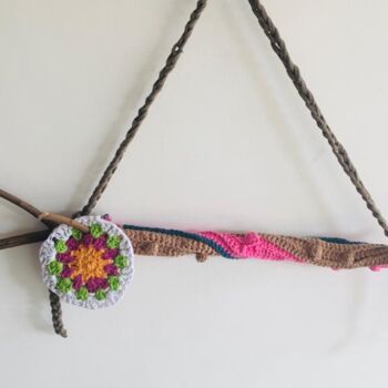 纺织艺术 标题为“Native” 由Luciana Porto, 原创艺术品, 刺绣