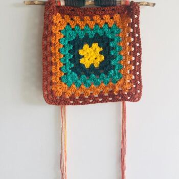 Текстильное искусство под названием "Square days" - Luciana Porto, Подлинное произведение искусства, вышивка