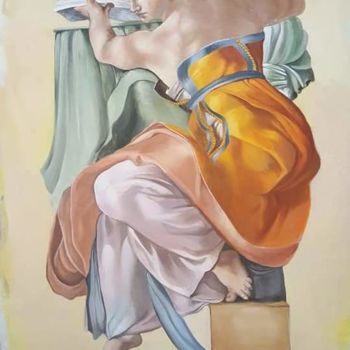 Pittura intitolato "Copia Sibilla L'uni…" da Luciana Teora, Opera d'arte originale, pigmenti
