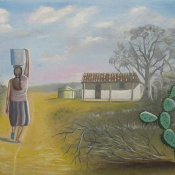 Painting titled "SERTÃO" by Luciano Bahia, Original Artwork, Oil