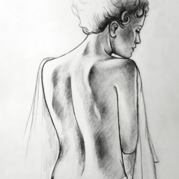 Drawing titled "Dreaming Venus" by Luciano Lombardi, Original Artwork, Pencil