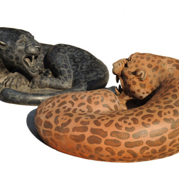 Скульптура под названием "Jaguar" - Luciano Mello Witkowski Pinto, Подлинное произведение искусства