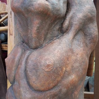 Sculpture intitulée "Félix" par Lucie Burdy, Œuvre d'art originale, Argile
