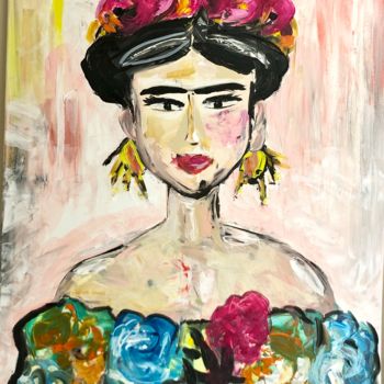 Painting titled "Kahlo" by Galanthis, Original Artwork, Acrylic