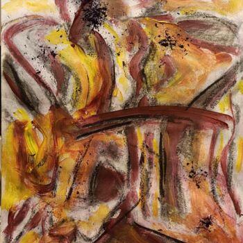 Pintura titulada "Homam (Sacred Fire)" por Lucie Dehli, Obra de arte original, Acrílico