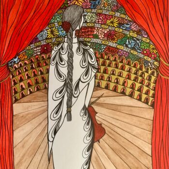 Dibujo titulada "Un concert pas ordi…" por Lucie Giglio, Obra de arte original, Acuarela