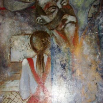 Schilderij getiteld "LA PETITE FILLE AU…" door Lucie Giglio, Origineel Kunstwerk