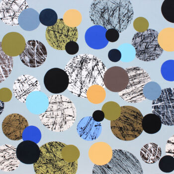 "Only dots 8" başlıklı Tablo Lucie Jirků tarafından, Orijinal sanat, Akrilik Ahşap Sedye çerçevesi üzerine monte edilmiş