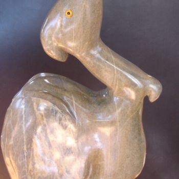 Escultura intitulada "Héron" por Lucie Nadeau, Obras de arte originais, Pedra