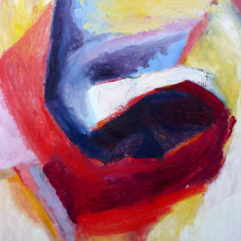 Painting titled "Peinture Abstraite…" by Lucie Rydlova, Original Artwork, Oil