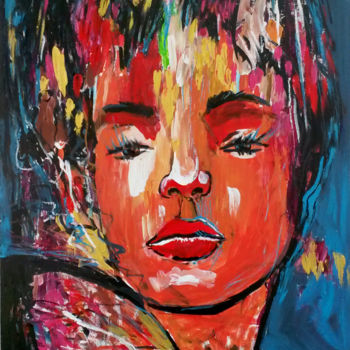 Painting titled "Tentation" by Lucie Rydlova, Original Artwork, Acrylic