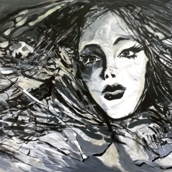 Картина под названием "Dans les pensées" - Lucie Rydlova, Подлинное произведение искусства, Акрил