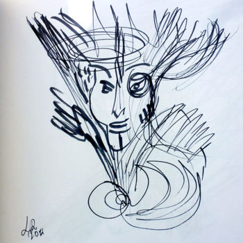Rysunek zatytułowany „Dessin Sketch / Dan…” autorstwa Lucie Rydlova, Oryginalna praca, Inny