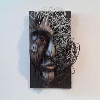 Скульптура под названием "Confusion" - Lucien-Carol Proulx, Подлинное произведение искусства, Дерево