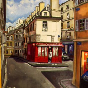Pintura intitulada ""AU VIEUX PARIS" Ru…" por Lucien Chiaselotti, Obras de arte originais, Óleo