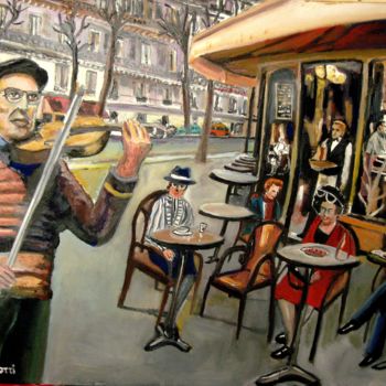 Painting titled ""LA BARCAROLLE" D'O…" by Lucien Chiaselotti, Original Artwork, Oil