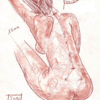 Drawing titled "mais toi mon bel am…" by Lucien Adami, Original Artwork
