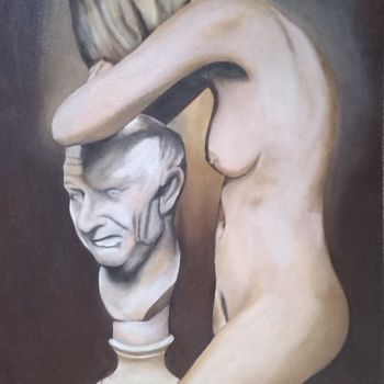 Painting titled "Mélancolie" by Henry Prost, Original Artwork, Oil