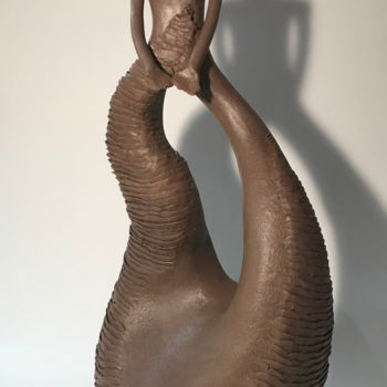 Sculpture titled "Kumo" by Lucyle, Original Artwork, Ceramics