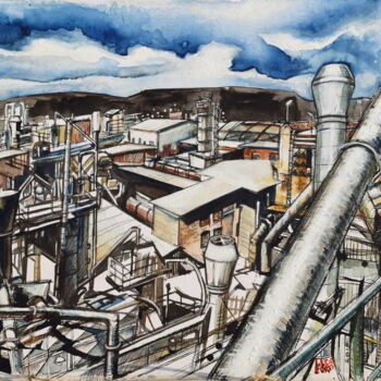 Estampas & grabados titulada "Chemical Industry" por Lucio Forte, Obra de arte original, Impresión digital