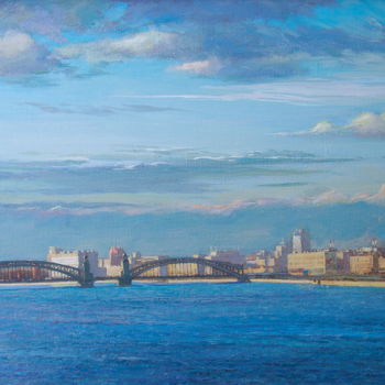 Painting titled "Санкт-Петербург. Не…" by Nikolai Nikolay Shenigin Shenigin, Original Artwork, Oil