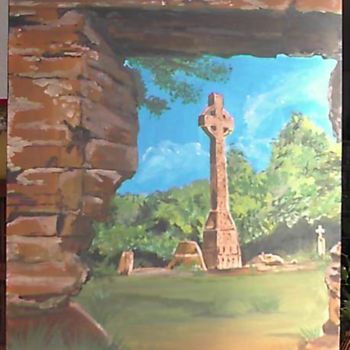 Painting titled "kelt cross" by Lucky Paint, Original Artwork