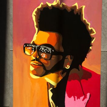 Painting titled "The weeknd" by Maxime Rougié, Original Artwork, Acrylic