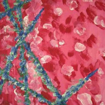 Картина под названием "Corail de Roses" - Luc Vincenti, Подлинное произведение искусства, Масло