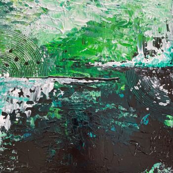 Painting titled "Instant vert" by Lucy Hasovic, Original Artwork, Acrylic