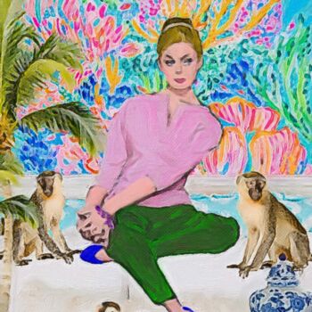 "Monkey watch" başlıklı Tablo Lucy Klimenko tarafından, Orijinal sanat, Petrol