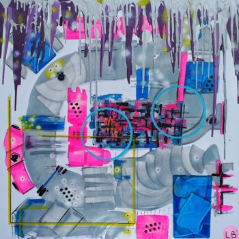 Peinture intitulée "Purple Rain" par Lucia Borsani, Œuvre d'art originale, Acrylique