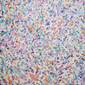 Malerei mit dem Titel "Pollock's Abstract…" von Lucy Moore, Original-Kunstwerk, Acryl