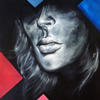 Pintura titulada "Visage femme" por Ludivine Charpentier, Obra de arte original, Acrílico