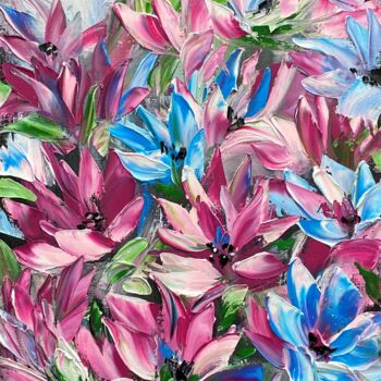 Картина под названием "Spring Melodies" - Ludmila Gorbunova, Подлинное произведение искусства, Масло Установлен на Деревянна…
