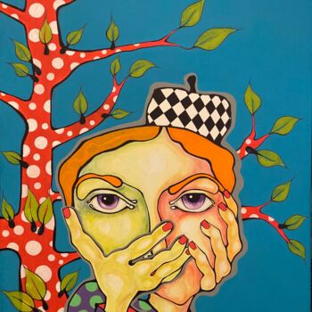Картина под названием "Silence" - Ludmila Tokin, Подлинное произведение искусства, Акрил Установлен на Деревянная панель