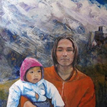 Painting titled "Tibet" by Ludmila Constant, Original Artwork, Other