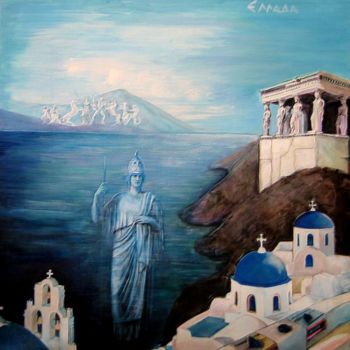 Painting titled "Ellada" by Ludmila Constant, Original Artwork, Oil