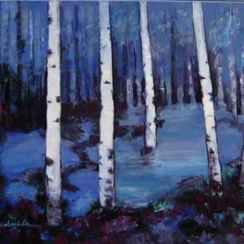 Painting titled "Nuit blanche" by Ludmila Constant, Original Artwork, Oil