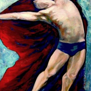 Peinture intitulée "Danseur" par Ludmila Constant, Œuvre d'art originale, Huile