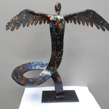 Скульптура под названием "L'ange immortel" - Ludo, Подлинное произведение искусства, Металлы