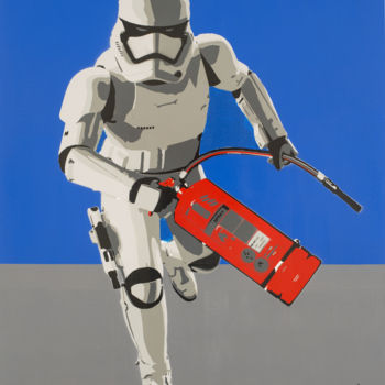 Pittura intitolato "#Bastrooper 01" da Basto, Opera d'arte originale, Spray