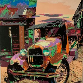 Malerei mit dem Titel "Rusty rest" von Ludo Knaepkens, Original-Kunstwerk, Acryl